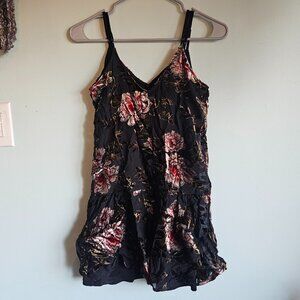American Eagle Velvet Sheer Dress with Slip Dress XXS